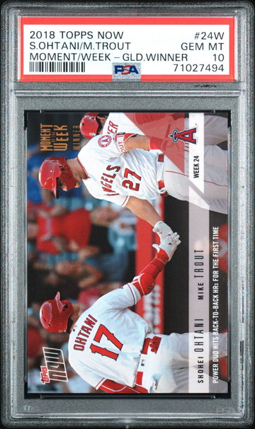2018 Topps Now Moment of the Week Gold Winner Shohei Ohtani #MOW24W /733 PSA 10