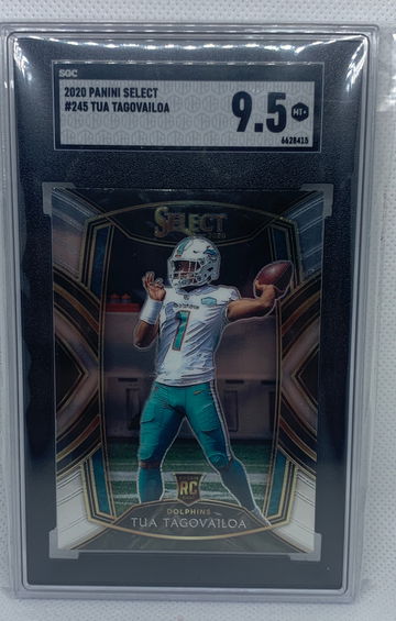 2020 Panini Select club Level #145 Tua Tagovailoa Dolphins RC **SGC 9.5