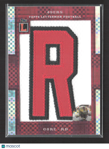 2008 Topps Letterman Football Frank Gore #LP-FG /3 Letterman Patch