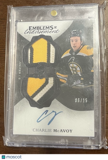 2017-18 Upper Deck The Cup Charlie McAvoy Patch Rookie