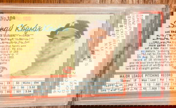 1962 Post Cereal #109 Sandy Koufax Blue Lines version PSA 2 Good HOF Rare