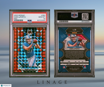 2023 Panini Mosaic Sam Laporta #360 Red Red PSA 10