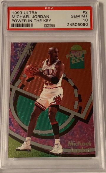 Michael Jordan 1993 Ultra Power in the Key PSA 10. Pop only 1/45 PSA 10's 