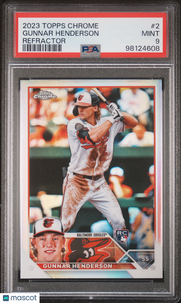 2023 Topps Chrome Gunnar Henderson #2 Refractor PSA 9
