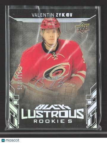 2018 Upper Deck Black Lustrous Rookies Valentin Zykov #LR-VZ Auto