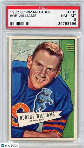 1952 Bowman Large Bob Williams #133 PSA 8