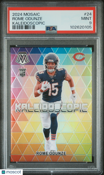 2024 Panini Mosaic Kaleidoscopic Rome Odunze #24 PSA 9
