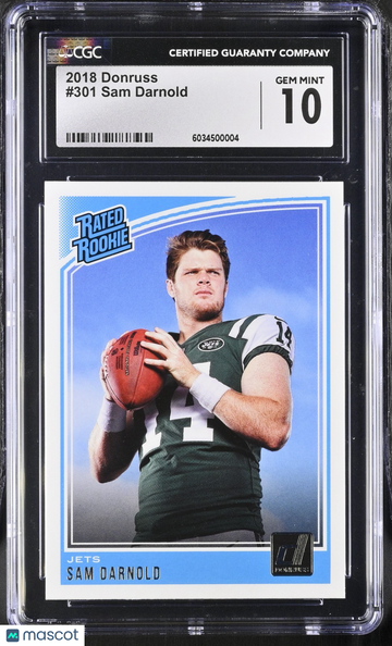 2018 Panini Donruss Sam Darnold #301 [Base] Rookie 10