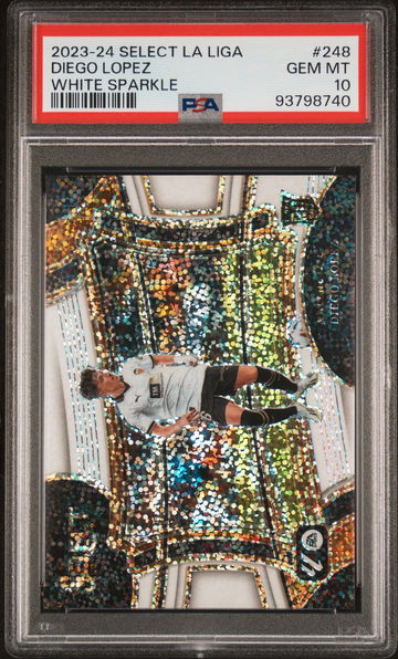 2023-24 PANINI SELECT LA LIGA WHITE SPARKLE DIEGO LOPEZ #248 PSA 10