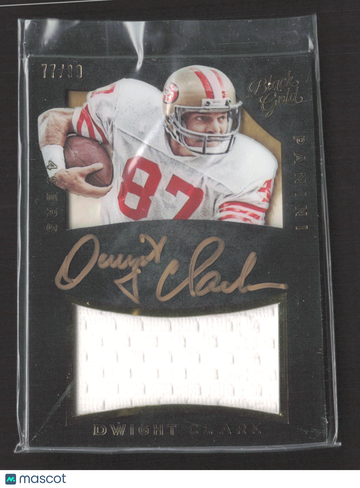2016 Panini Black Gold Dwight Clark #AUJ-DC /90 Jersey Patch Memorabilia