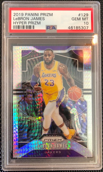 2019 Lebron James Panini Hyper Prizm Gem Mt 10 #129