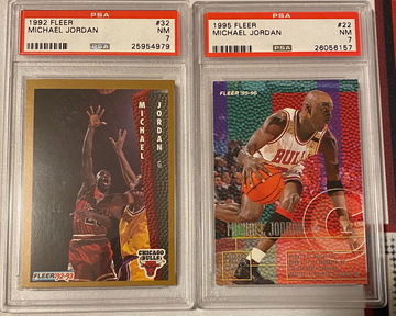 Michael Jordan 1992 1995 Fleer PSA 7 lot 