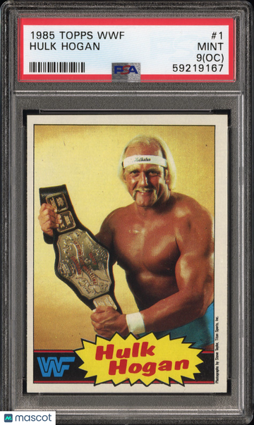 1985 Topps WWF Hulk Hogan #1 Oc PSA 9