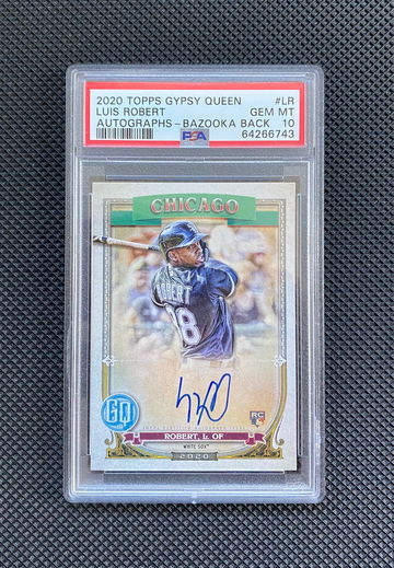 2020 Topps Gypsy Queen GQ Luis Robert /25 Bazooka Back Auto RC ROOKIE GQA-LR PSA 10