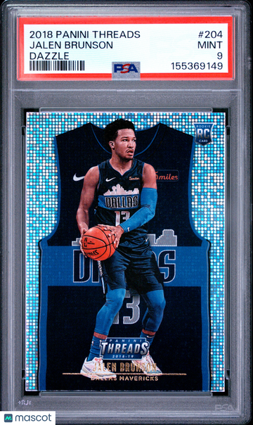 2018 Panini Threads Jalen Brunson #204 Dazzle PSA 9