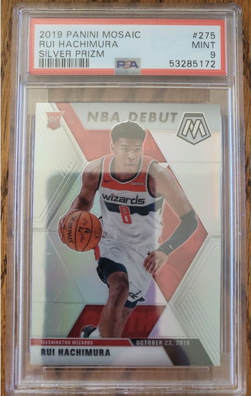Rui Hachimura Silver Mosaic Rookie PSA 9 2019 Panini Mosaic