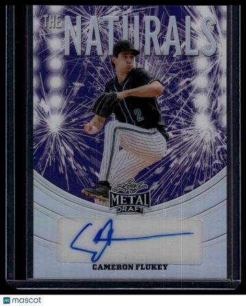 2026 Leaf Metal Draft Cameron Flukey #TN-CF1 The Naturals Purple SN AU