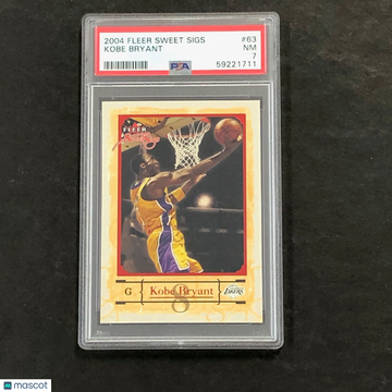 2004 Fleer Sweet Sigs Kobe Bryant #63 PSA 7