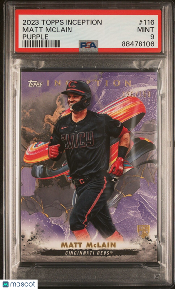 2023 Inception Matt McLain #116 Purple PSA 9