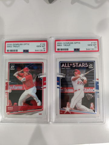 2020 Donruss Optic Mike Trout Psa 10 Lot