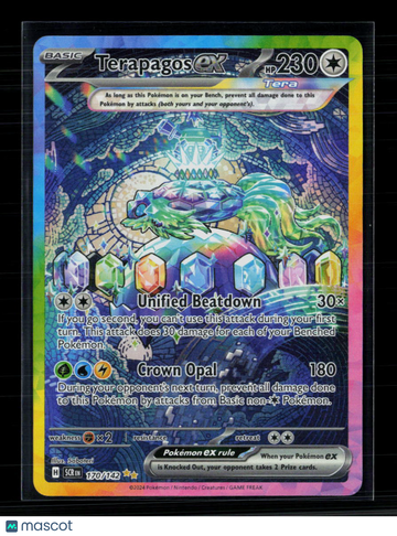 2024 Stellar Crown Terapagos EX Holo Secret Rare SAR #170/142