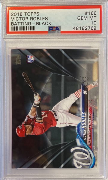 2018 Topps Series 1 Victor Robles #166 Rookie Rc Black Parallel #’d /67 (POP 1 )