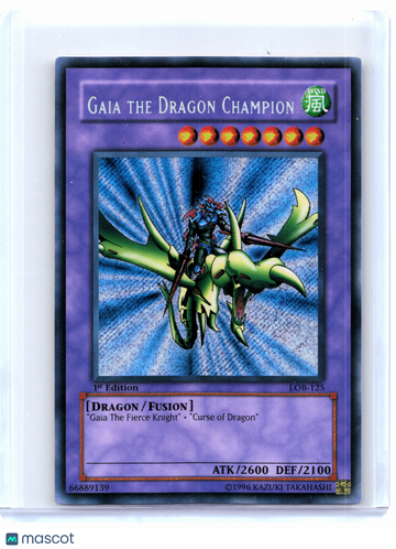 Legend of Blue Eyes White Dragon Gaia the Dragon Champion Foil Secret Rare (Asian English Edition) (1st Edition) #LOB-12