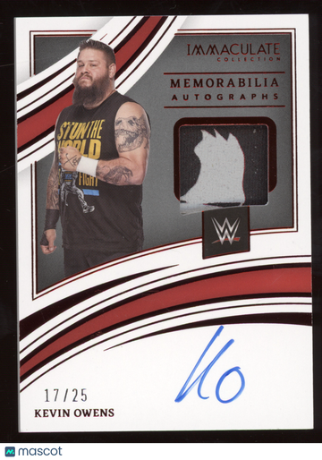 2022 Panini Immaculate Collection WWE Kevin Owens #MA-KOW /25 Autograph Memorabilia