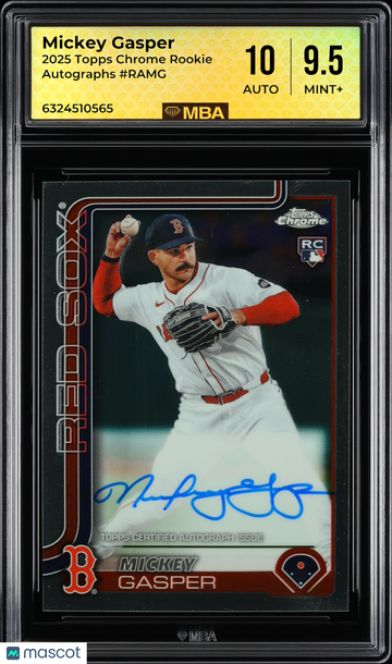 2025 Topps Chrome Rookie Autographs Mickey Gasper #RAMG MBA 9.5