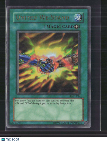 2002 Yu-Gi-Oh! Labyrinth of Nightmare United We Stand Equip Magic Card #LON-049