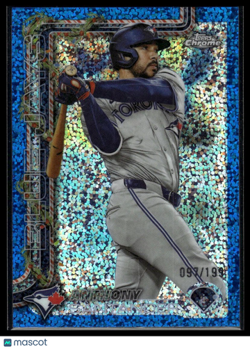 2025 Topps Holiday Anthony Santander #HC14 Chrome Blue Sparkle Refractors SN
