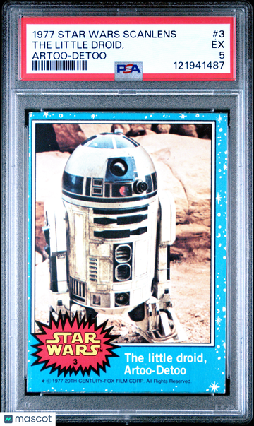 1977 Star Wars Scanlens The Little Droid Artoo Detoo #3 PSA 5