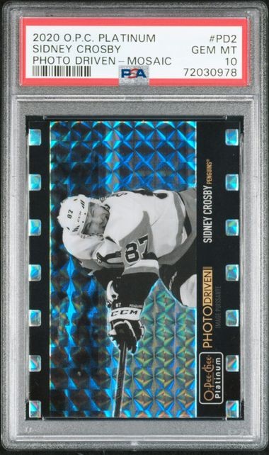 2020-21 OPC Platinum Photo Driven Mosaic #PD-2 Sidney Crosby PSA 10