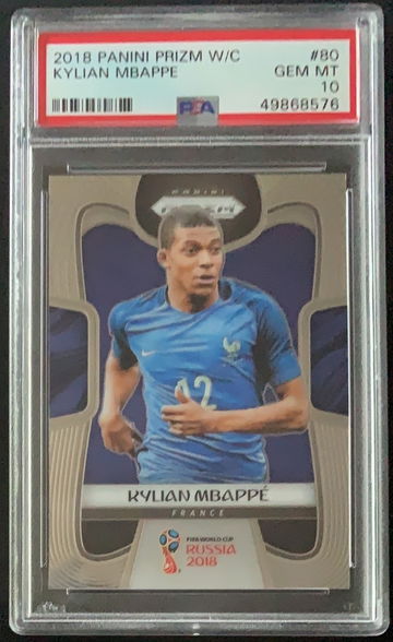 Kylian Mbappe 2018 Prizm World Cup #80 PSA 10