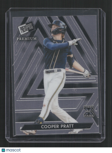 2024 Press Pass Premium Baseball COOPER PRATT #72 ROOKIE RC,/285,SN