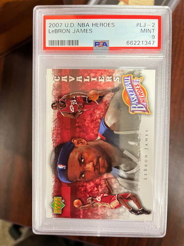 2007 Upper Deck NBA Heroes Lebron James PSA 9