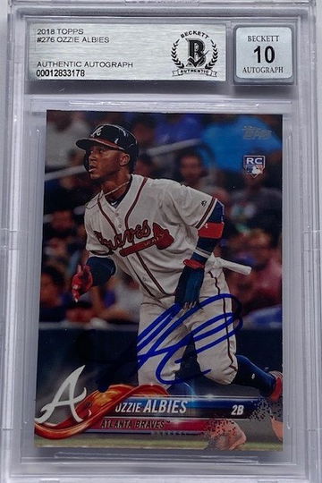 2018 Topps Rookie OZZIE ALBIES BGS Auto 10