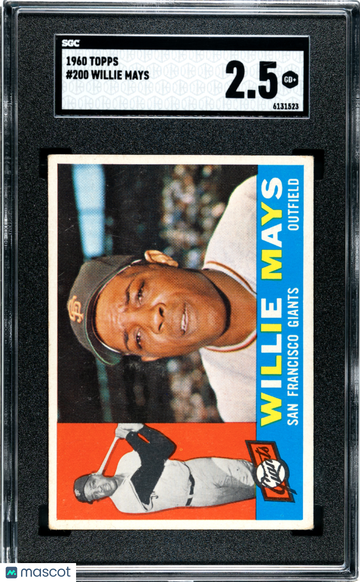 1960 Topps Willie Mays #200 SGC 2.5