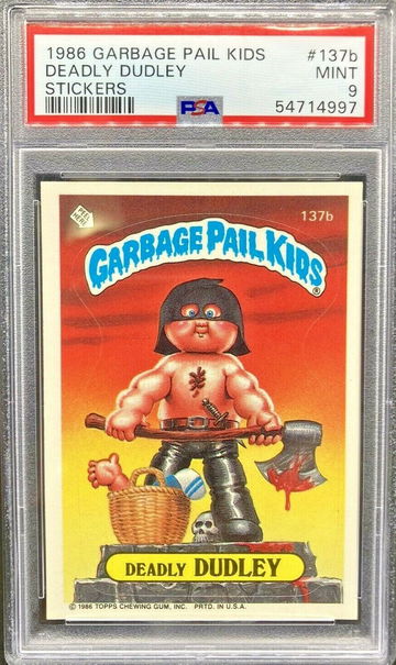 1986 Topps Garbage Pail Kids #137b Deadly Dudley * PSA 9 MINT * OS4 Series 4