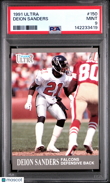 1991 Ultra Deion Sanders #150 PSA 9
