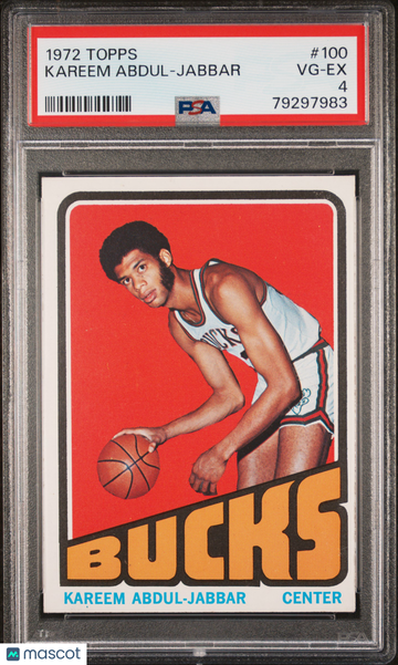 1972 Topps Kareem Abdul-Jabbar #100 PSA 4