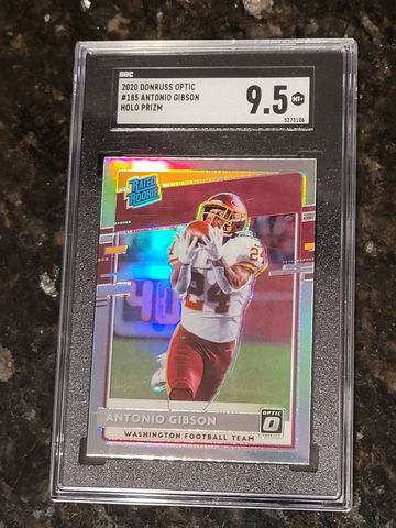 2020 Donruss Optic Antonio Gibson Holo Silver Refractor Rookie RC SGC 9.5 #185