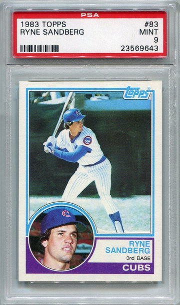1983 Topps Ryne Sandberg Rookie Chicago Cubs #83 PSA 9 MINT