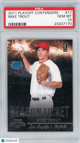2011 Playoff Contenders Mike Trout #17 PSA 10