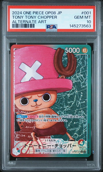 2024 One Piece Two Legends Japanese Alternate Art Tony Tony Chopper #OP08001 PSA 10