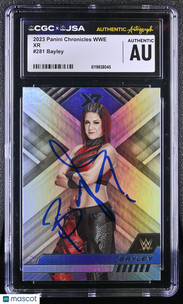 2023 Panini Chronicles WWE Bayley #281 XR CGC Authentic JSA Auto Authentic