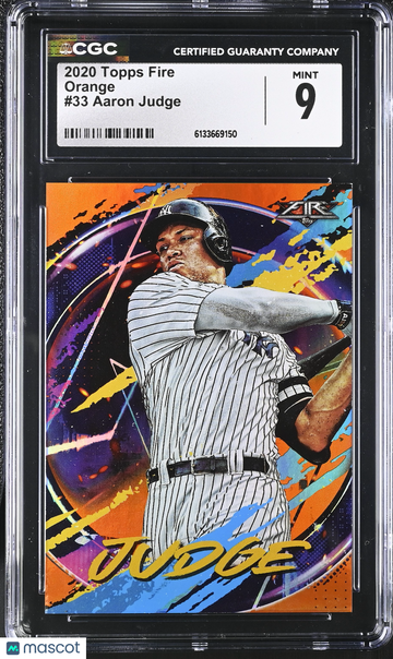 2020 Topps Fire Aaron Judge #33 Orange CGC 9