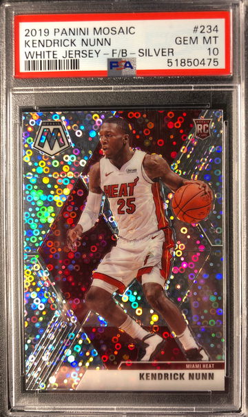 2019 Panini Mosaic Kendrick Nunn Fast Break Jersey  Variation PSA 10