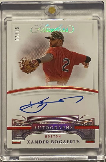 2021 Flawless Xander Bogaerts on-card Autograph 05/15