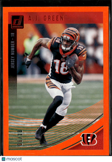 A.J. Green 2018 Panini Donruss Jersey Number Orange /18 Cincinnati Bengals